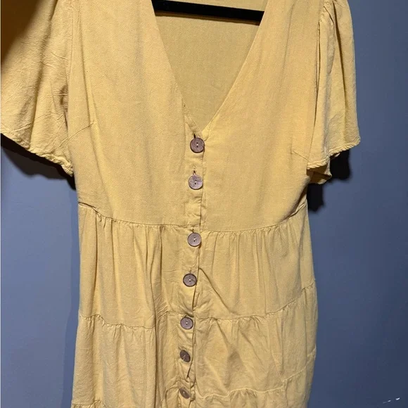 Yellow Button-Down Dress - Picture 3 of 3